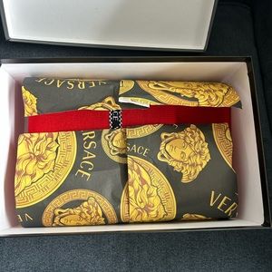 Versace hat and scarf